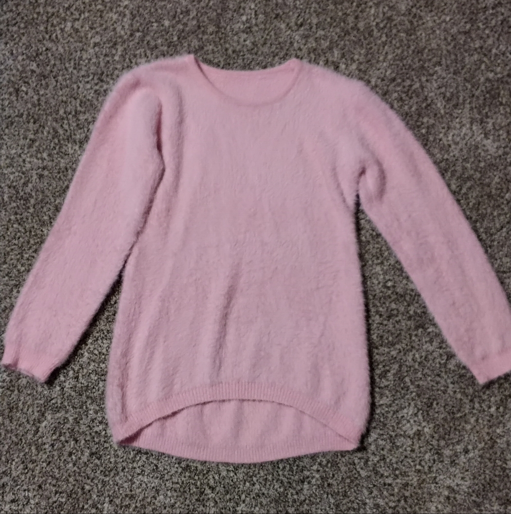 Cozy Pink Women's Sweater Super Soft Like Chenille
